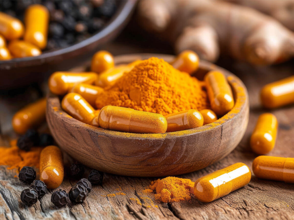 turmeric și piper negru 