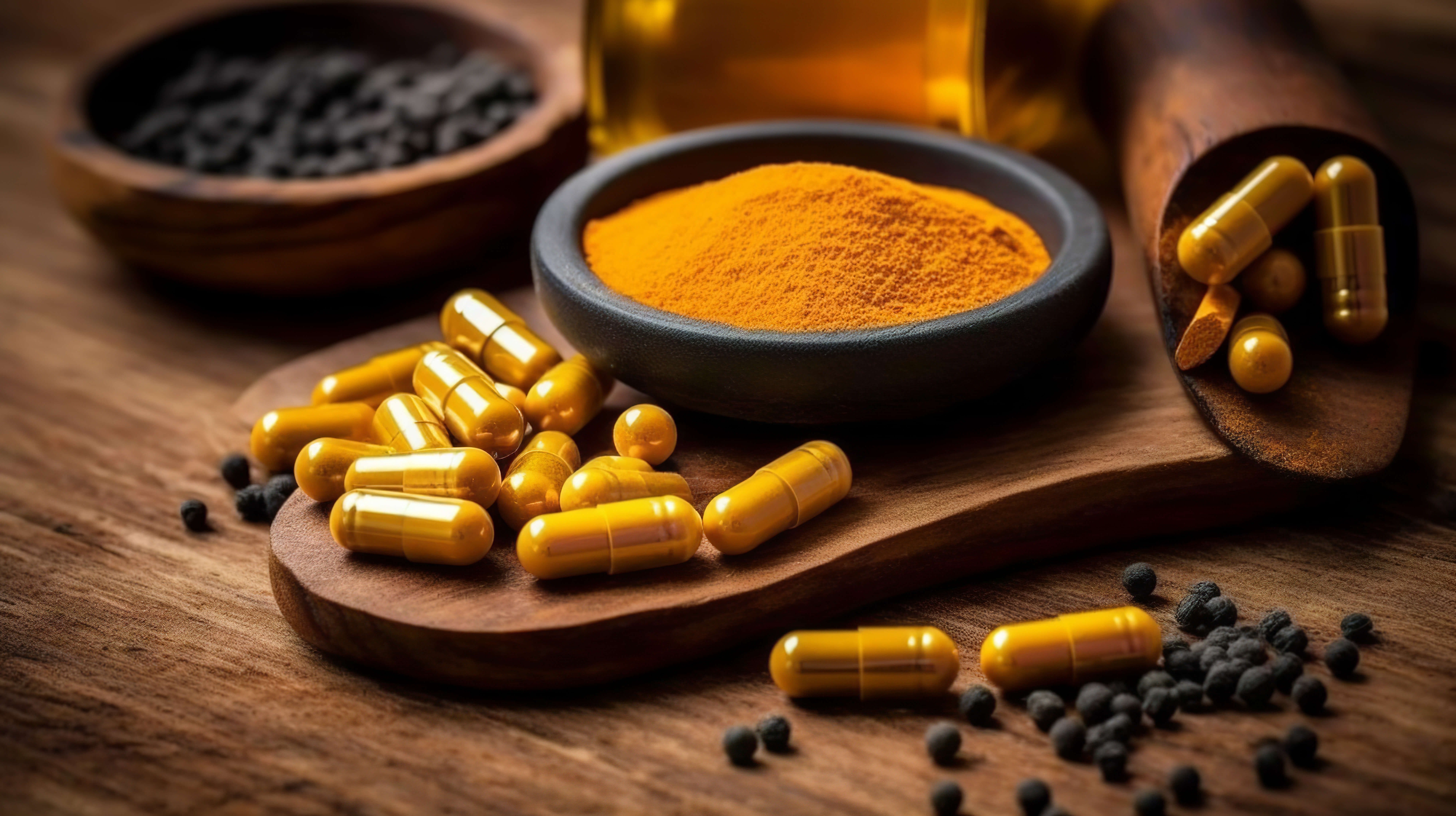 piper negru, turmeric 