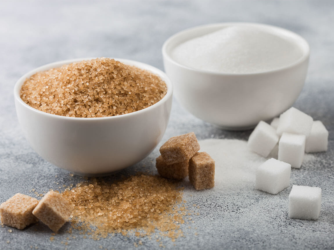 zahăr alb și brun 