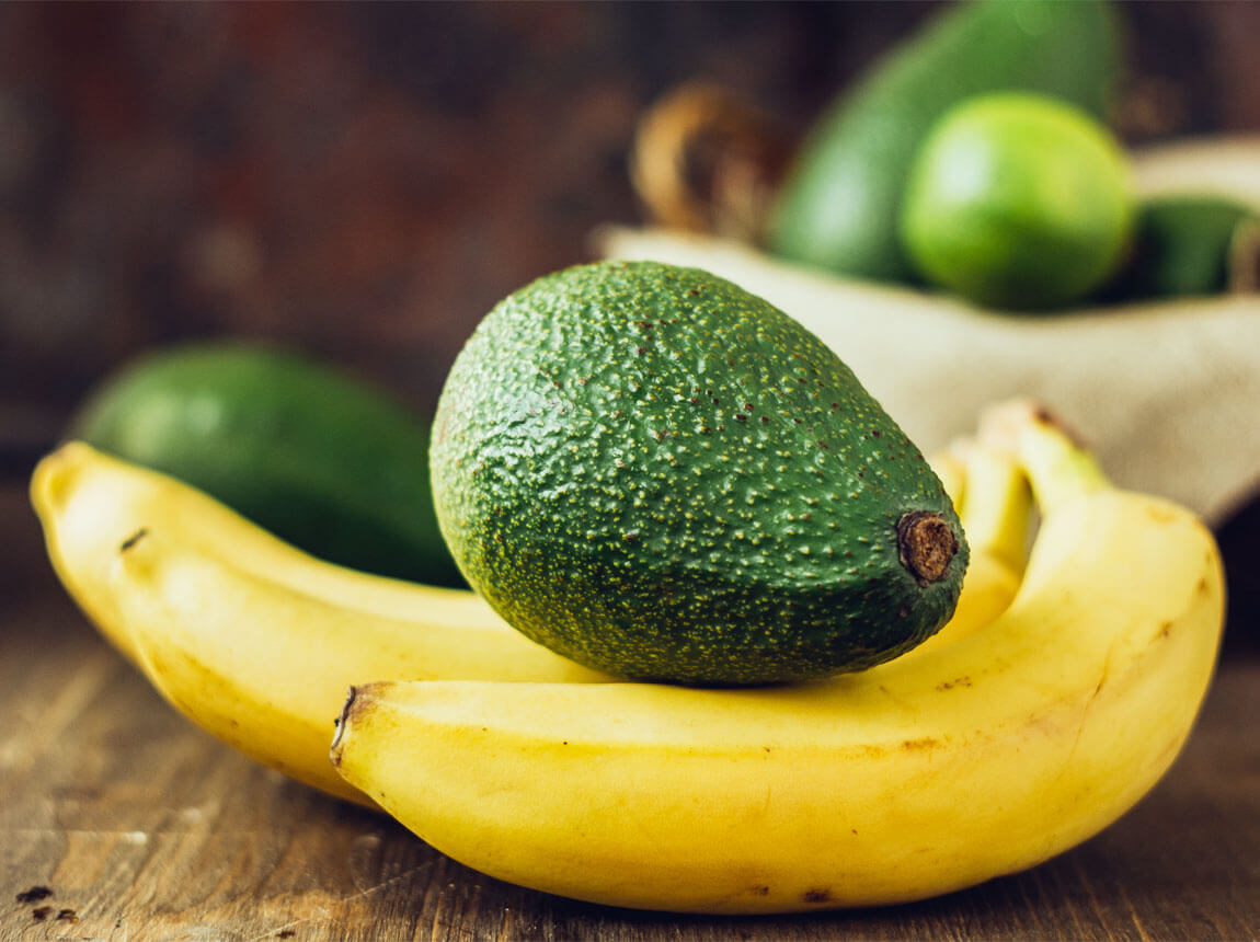 banană și avocado