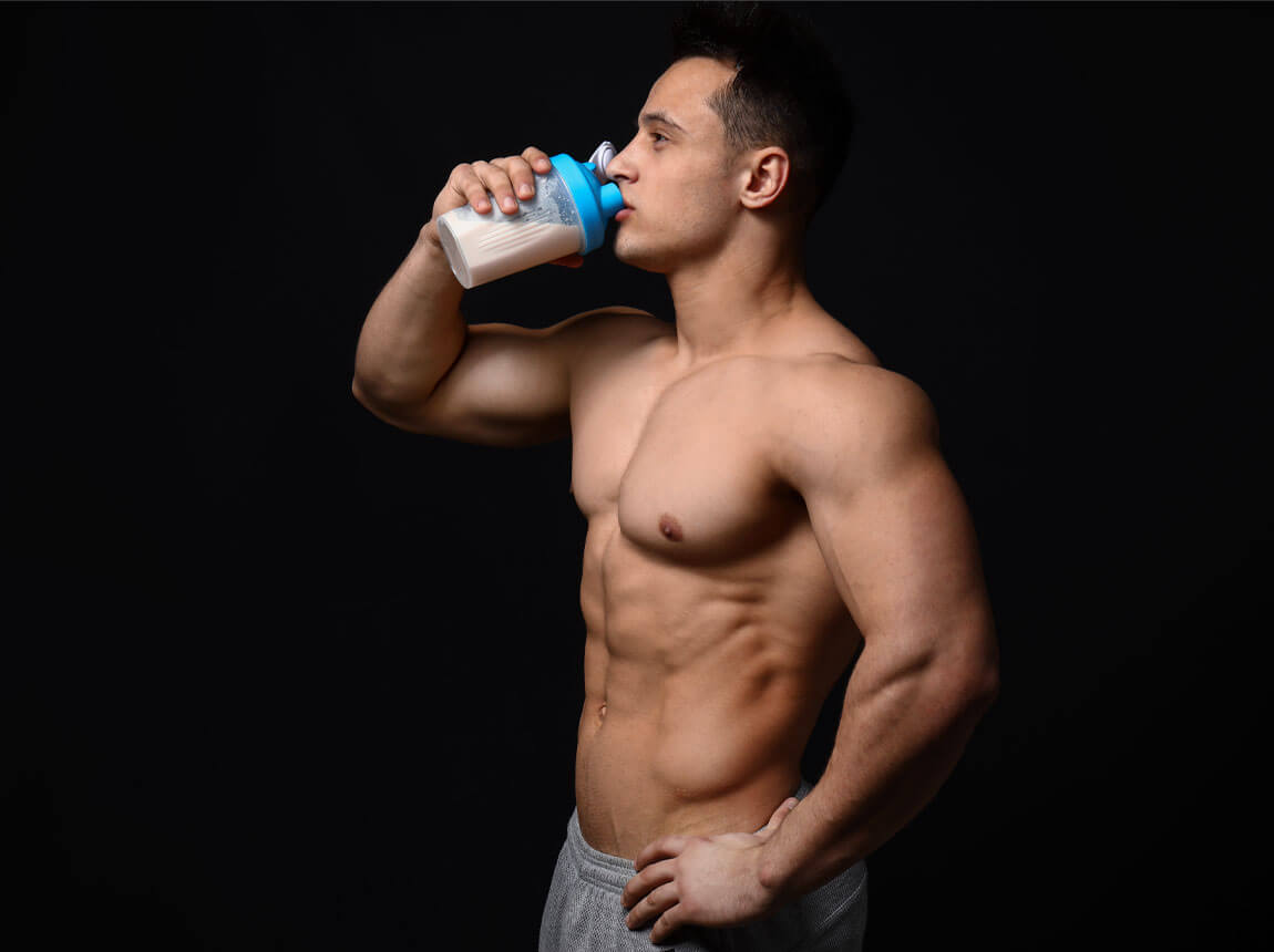 bărbat cu tipul de siluetă gainer