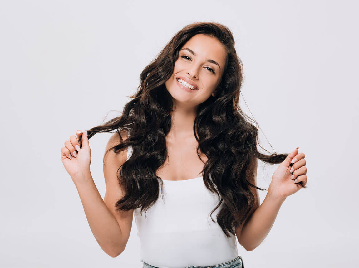 femeie - păr frumos, sănătos, ginseng 