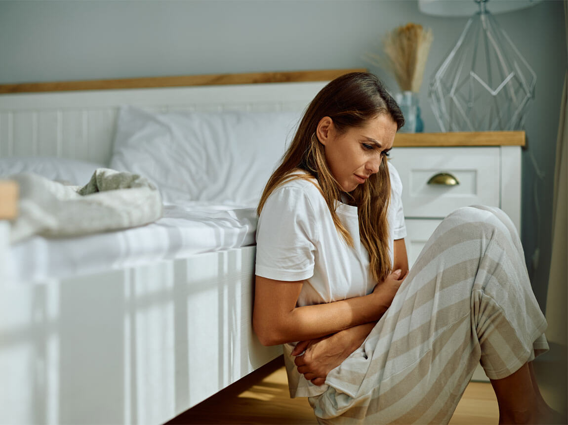 femeie - dureri abdominale, probleme digestive