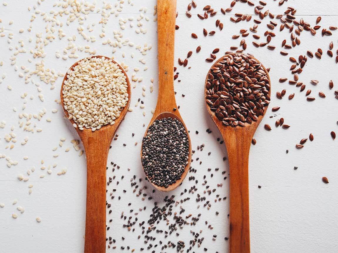 semințe de chia, semințe de in &ndash; fibre