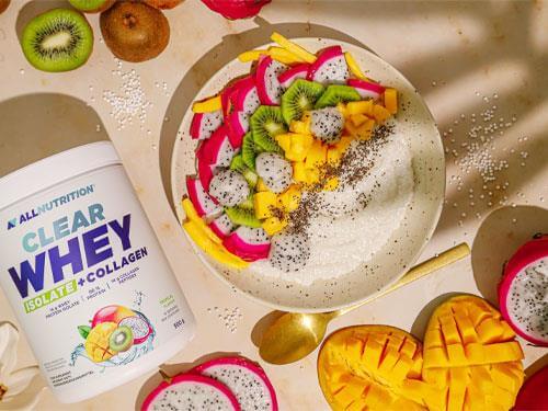 Rețetă pentru desert din tapioca cu Whey Isolate Tropical și fructe