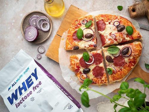 Pizza proteică cu nutriție proteică fără lactoză