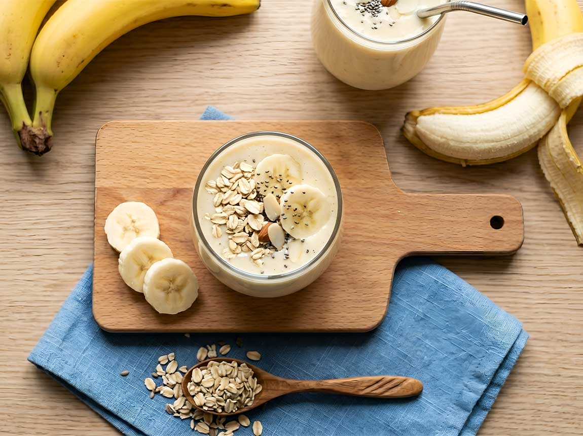potasiu &ndash; banană, shake de banane 