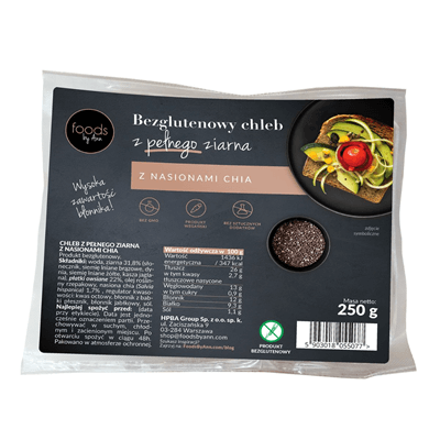 Foods By Ann Pâine din cereale integrale fără gluten cu semințe de chia