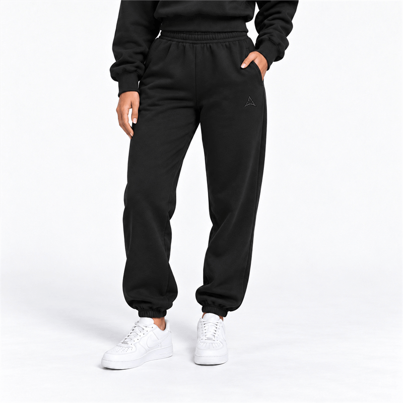 Allwear Pantaloni jogger damă Cozy Club Black