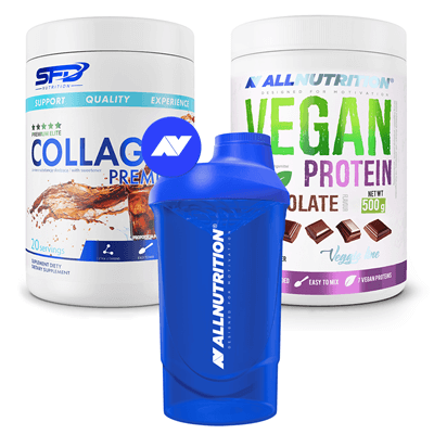 ALLNUTRITION SFD Collagen Premium 400g+Vegan Protein 500g+Shaker