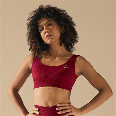 Allwear TOP SPORT FĂRĂ CUSĂTURI BURGUNDY