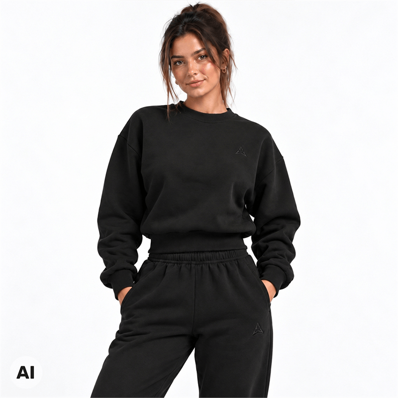 Allwear Bluză de damă Cozy Club Black