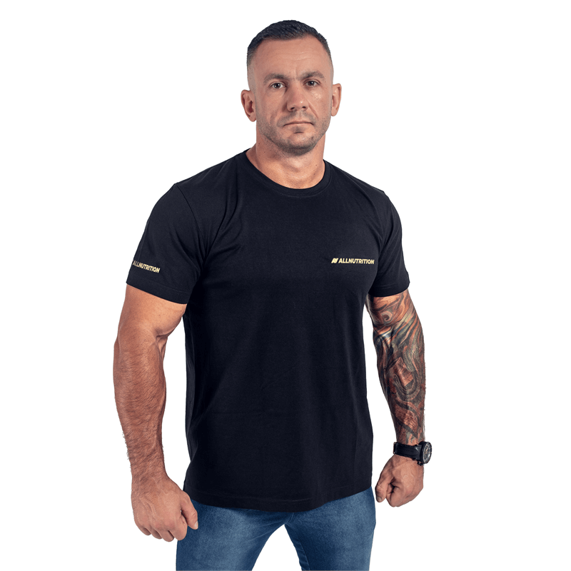 ALLNUTRITION T-SHIRT BĂRBAT SLIM FIT NEGRU