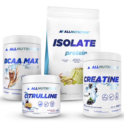 ALLNUTRITION Isolate Protein + Creatine Muscle Max + Citrulline + BCAA Max Support