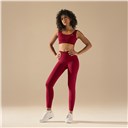 Bezszwowe legginsy BASIC V-WAIST BURGUNDY (1 szt.)
