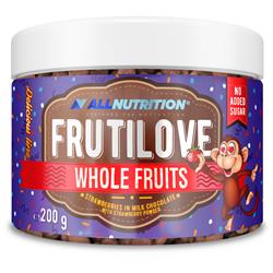 FRUTILOVE WHOLE FRUITS STRAWBERRIES IN MILK CHOCOLATE WITH STRAWBERRY