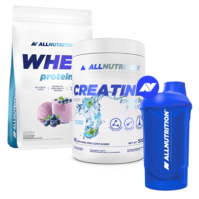 ALLNUTRITION Whey Protein 908g + Creatine Muscle Max 500g + Shaker