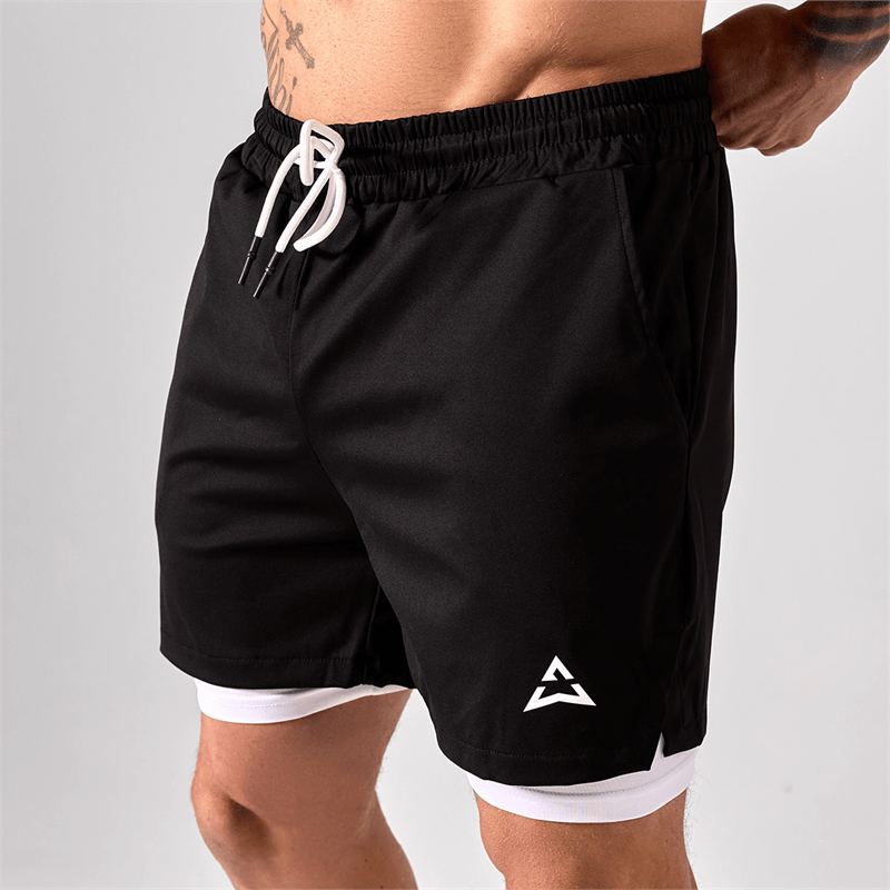 Allwear PANTALONI SCURȚI 2 în 1 BLACK-WHITE