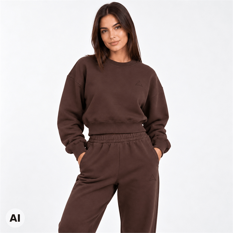 Allwear Bluză de damă Cozy Club Brown